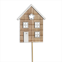 Domek zápich dřevo 9,5/33cm - velkoobchod, dovoz květin, řezané květiny Brno