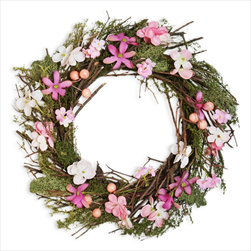 Věnec jaro větvičky pr.32cm růžová - velkoobchod, dovoz květin, řezané květiny Brno