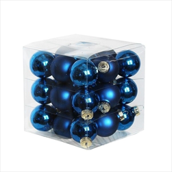 Koule sklo 2,5cm/27ks modrá - velkoobchod, dovoz květin, řezané květiny Brno