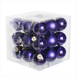 Koule sklo 4cm/27ks fialová - velkoobchod, dovoz květin, řezané květiny Brno