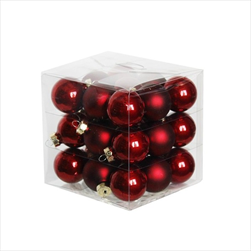 Koule sklo 2cm/27ks burgundy - velkoobchod, dovoz květin, řezané květiny Brno