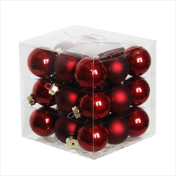 Koule sklo 3cm/27ks burgundy - velkoobchod, dovoz květin, řezané květiny Brno