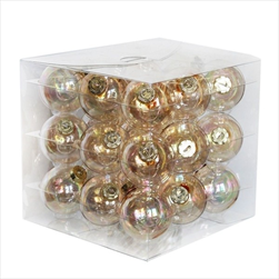 Koule sklo 4cm/27ks čirá krém - velkoobchod, dovoz květin, řezané květiny Brno