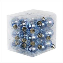 Koule sklo 3cm/27ks čirá modrá - velkoobchod, dovoz květin, řezané květiny Brno