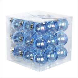 Koule sklo 4cm/27ks čirá modrá - velkoobchod, dovoz květin, řezané květiny Brno