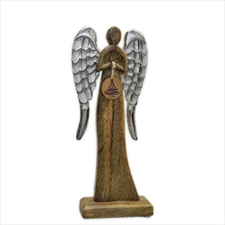 Anděl kov/dřevo V27cm - velkoobchod, dovoz květin, řezané květiny Brno