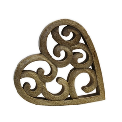 Srdce dřevo V20cm - velkoobchod, dovoz květin, řezané květiny Brno