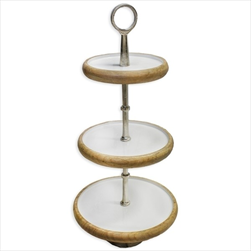 Etažér kov/dřevo V72cm - velkoobchod, dovoz květin, řezané květiny Brno