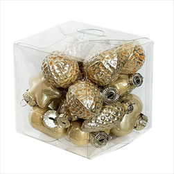 Adventní mix sklo 20ks/3,5cm šampáň - velkoobchod, dovoz květin, řezané květiny Brno