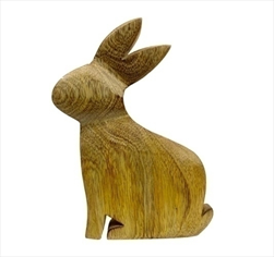 Zajíc dřevo 19cm natural - velkoobchod, dovoz květin, řezané květiny Brno