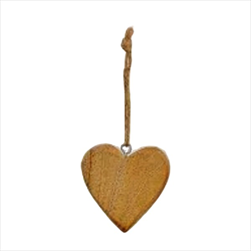 Srdce závěs dřevo 5cm natural - velkoobchod, dovoz květin, řezané květiny Brno