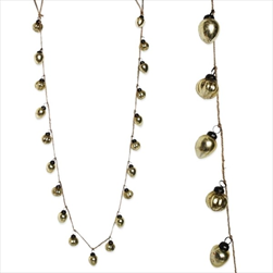 Girlanda sklo 20ks/170cm zlatá/stříbrná - velkoobchod, dovoz květin, řezané květiny Brno