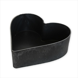 Srdce obal melamin 26cm antracit - velkoobchod, dovoz květin, řezané květiny Brno