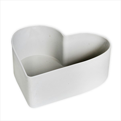 Srdce obal melamin 26cm krém - velkoobchod, dovoz květin, řezané květiny Brno