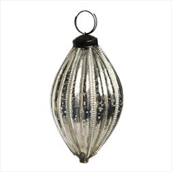 Ornament sklo 10cm stříbrná antik - velkoobchod, dovoz květin, řezané květiny Brno