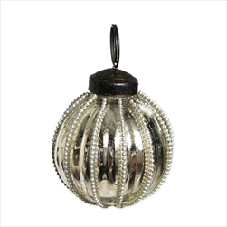 Ornament sklo 5cm stříbrná antik - velkoobchod, dovoz květin, řezané květiny Brno