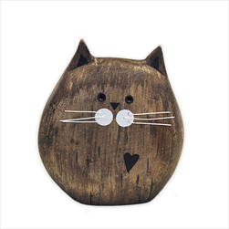 Kočka dřevo 12cm - velkoobchod, dovoz květin, řezané květiny Brno