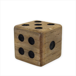 Hrací kostka dřevo 10cm - velkoobchod, dovoz květin, řezané květiny Brno