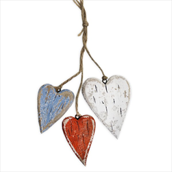 Srdce závěs dřevo 24cm - velkoobchod, dovoz květin, řezané květiny Brno