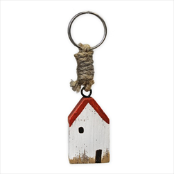 Domek klíčenka dřevo/kov 11cm - velkoobchod, dovoz květin, řezané květiny Brno