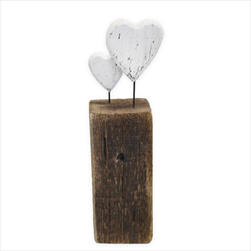 Srdce stojan dřevo 28cm - velkoobchod, dovoz květin, řezané květiny Brno