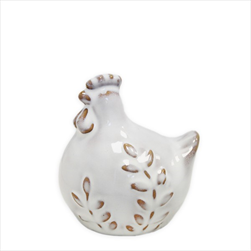 Slepice porcelán 8cm bílá - velkoobchod, dovoz květin, řezané květiny Brno