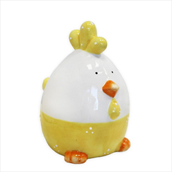 Kuře keramika 10cm  žlutá - velkoobchod, dovoz květin, řezané květiny Brno