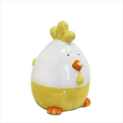 Kuře keramika 7,8cm  žlutá - velkoobchod, dovoz květin, řezané květiny Brno