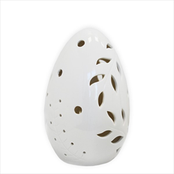 Vajíčko porcelán 15,5cm bílá - velkoobchod, dovoz květin, řezané květiny Brno