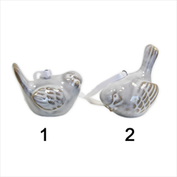 Ptáček závěs porcelán 4,8cm mix - velkoobchod, dovoz květin, řezané květiny Brno