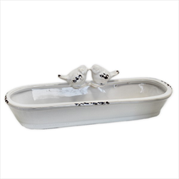 Pítko porcelán 31cm bílá - velkoobchod, dovoz květin, řezané květiny Brno