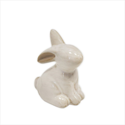 Zajíc porcelán 5,8cm bílá - velkoobchod, dovoz květin, řezané květiny Brno