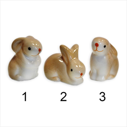 Zajíc porcelán 3,5cm mix - velkoobchod, dovoz květin, řezané květiny Brno