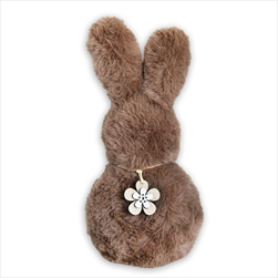 Zajíc textil 24cm hnědá - velkoobchod, dovoz květin, řezané květiny Brno