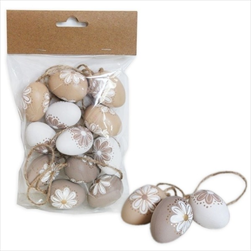 Vajíčka závěs pvc 12ks/4cm - velkoobchod, dovoz květin, řezané květiny Brno