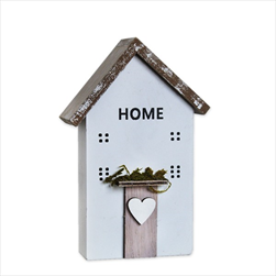 Domek dřevo 13cm bílá - velkoobchod, dovoz květin, řezané květiny Brno