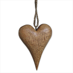 Srdce závěs dřevo 10cm - velkoobchod, dovoz květin, řezané květiny Brno
