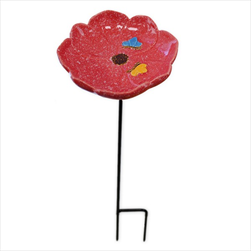 Pítko zápich porcelán pr.16V55cm červená - velkoobchod, dovoz květin, řezané květiny Brno