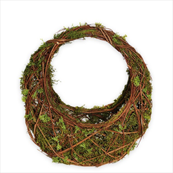 Koš proutí/PE mech 27cm - velkoobchod, dovoz květin, řezané květiny Brno