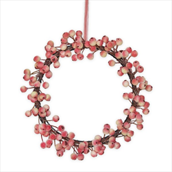 Věnec bobule 21cm růžová - velkoobchod, dovoz květin, řezané květiny Brno