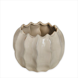 Obal porcelán pr.13,8cm béžová - velkoobchod, dovoz květin, řezané květiny Brno