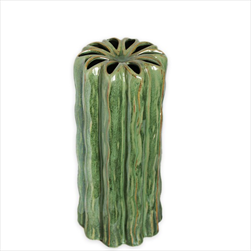 Váza porcelán 20,3cm zelená - velkoobchod, dovoz květin, řezané květiny Brno