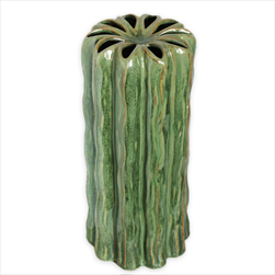 Váza porcelán 25,3cm zelená - velkoobchod, dovoz květin, řezané květiny Brno