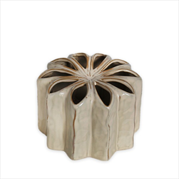 Váza porcelán 12,5cm béžová - velkoobchod, dovoz květin, řezané květiny Brno