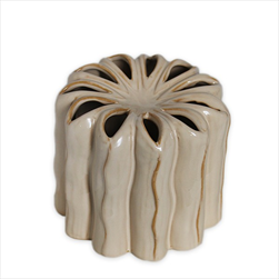 Váza porcelán 15cm béžová - velkoobchod, dovoz květin, řezané květiny Brno