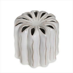 Váza porcelán 18,5cm krém - velkoobchod, dovoz květin, řezané květiny Brno