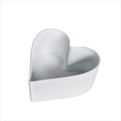 Srdce melamin 15cm bílá - velkoobchod, dovoz květin, řezané květiny Brno