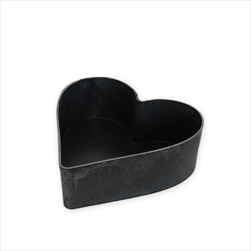 Srdce melamin 15cm antracit - velkoobchod, dovoz květin, řezané květiny Brno
