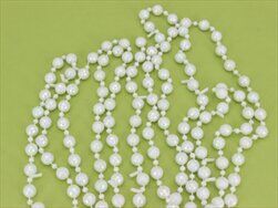 Řetízek kuličky pvc 2,7m bílá perleť - velkoobchod, dovoz květin, řezané květiny Brno