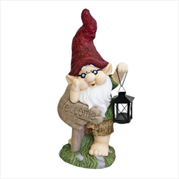 Trpaslík s lucernou keramika červená - velkoobchod, dovoz květin, řezané květiny Brno